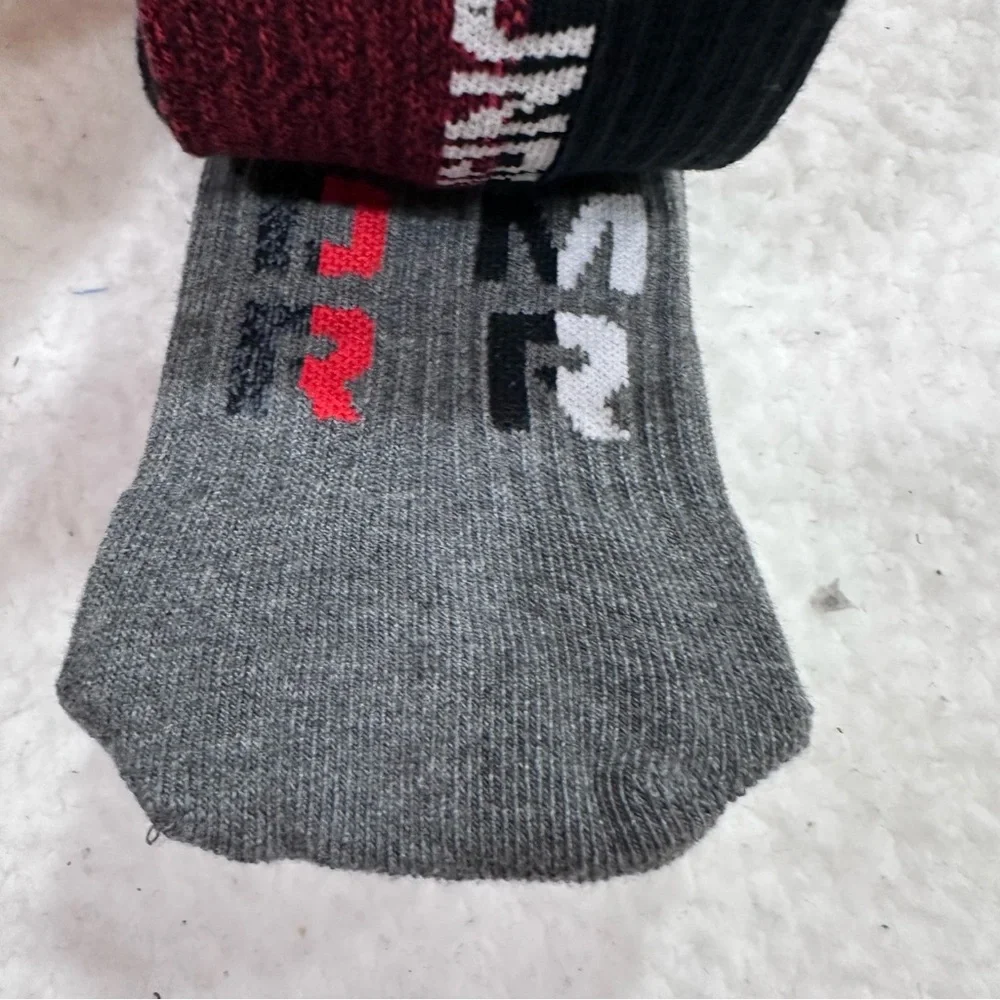 Under Armour UA Phenom Cushioned Crew Socks - Red, Black, Gray